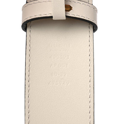 Gucci Calfskin Double G 40mm Belt 80 32 Mystic White 3 of 5