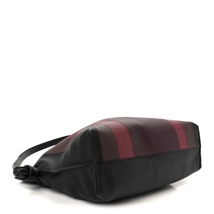 Loewe x Albers Nappa Calfskin Medium Flamenco Clutch Black Burgundy 4 of 11