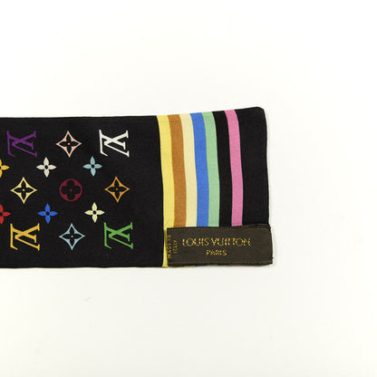 Louis Vuitton Silk Monogram Multicolor Bandeau Black 3 of 3