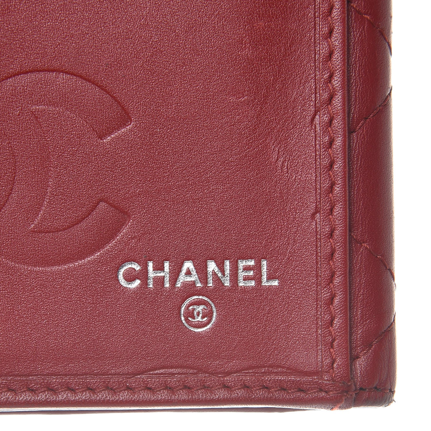 Chanel Calfskin Quilted Cambon Long Double Wallet Red 6 of 16