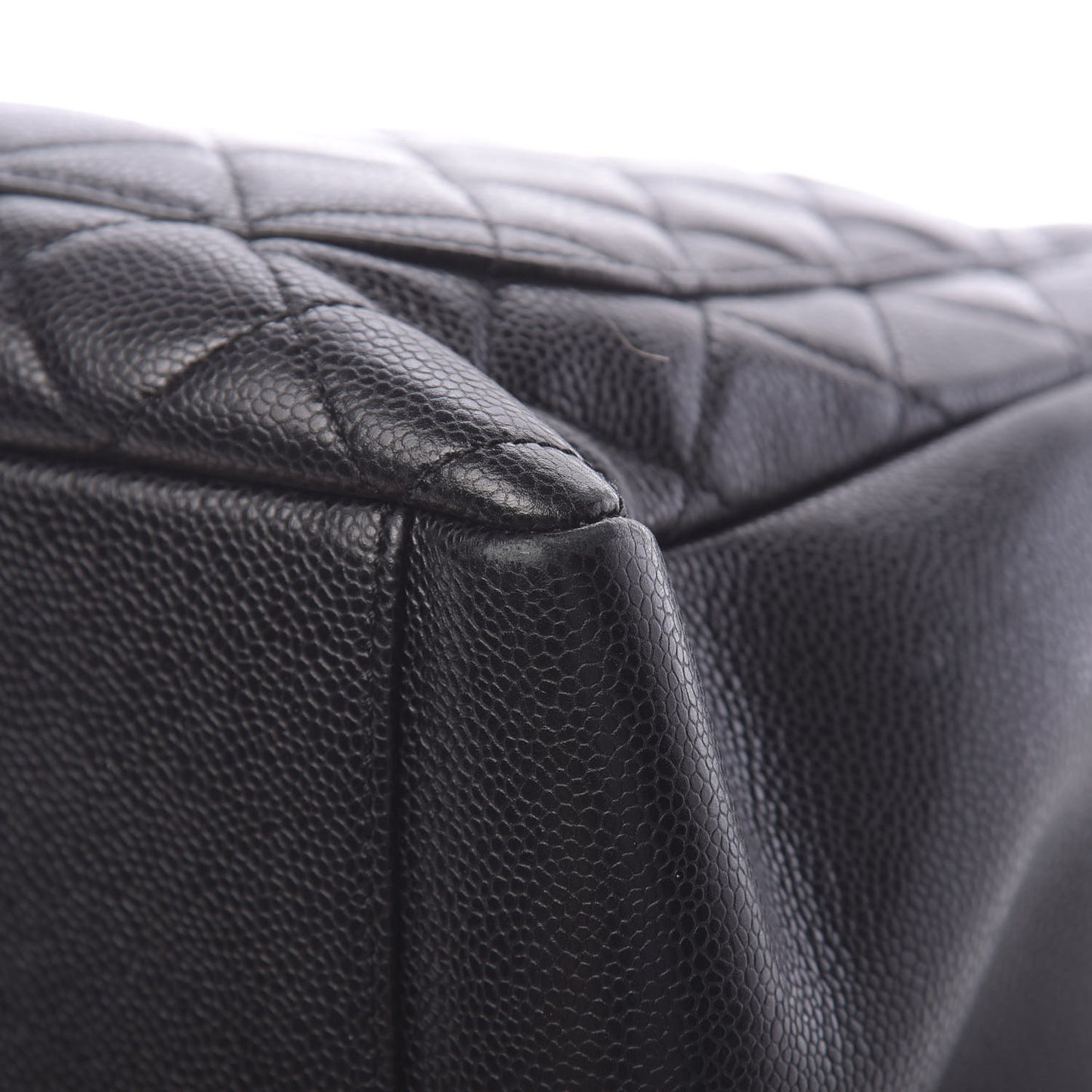 Caviar Quilted Grand Shopping Tote GST Black