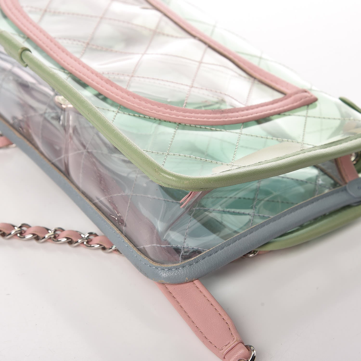 Chanel Lambskin PVC Quilted Medium Coco Splash Flap Blue Green 12 of 16