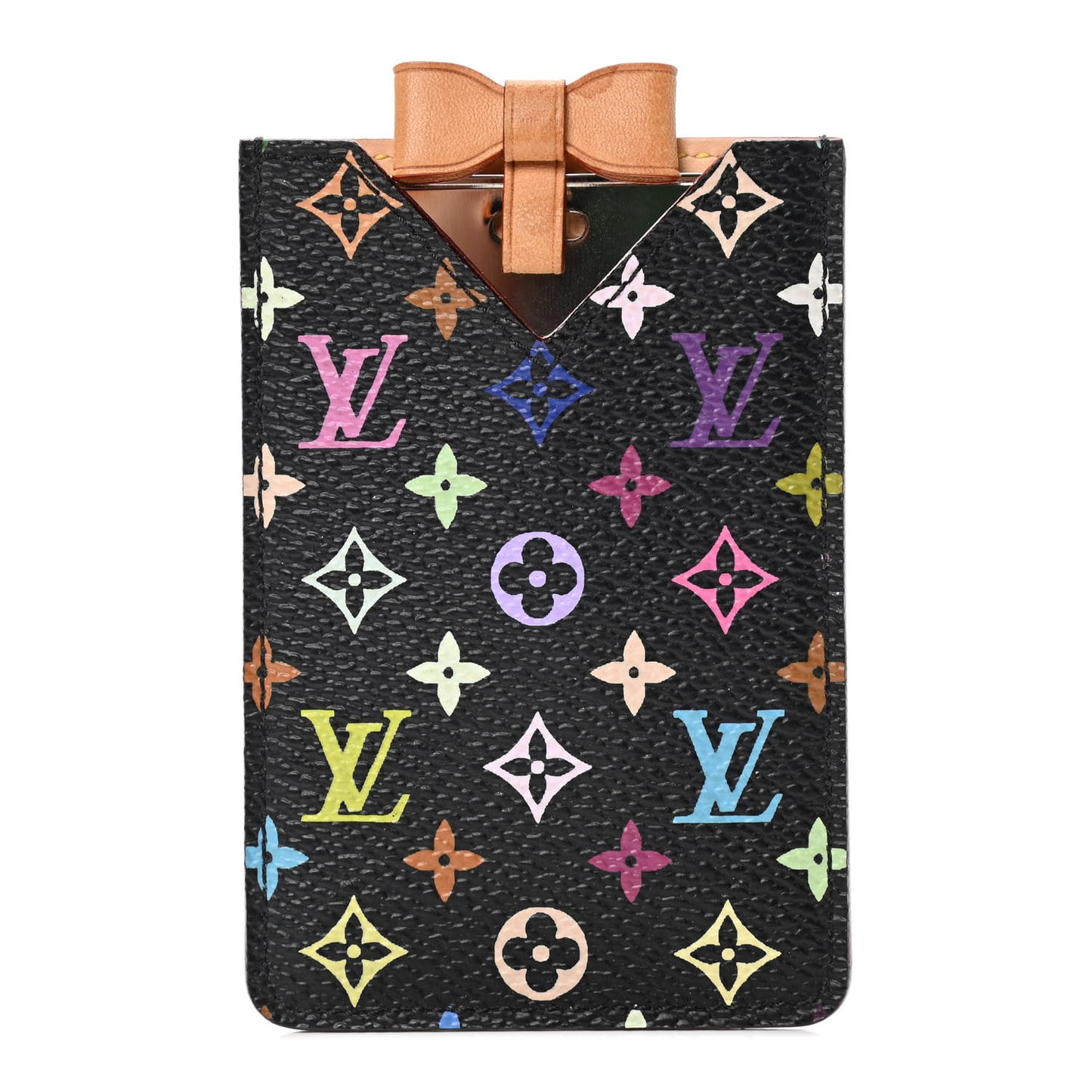 Monogram Multicolor Mirror and Case Pouch Black