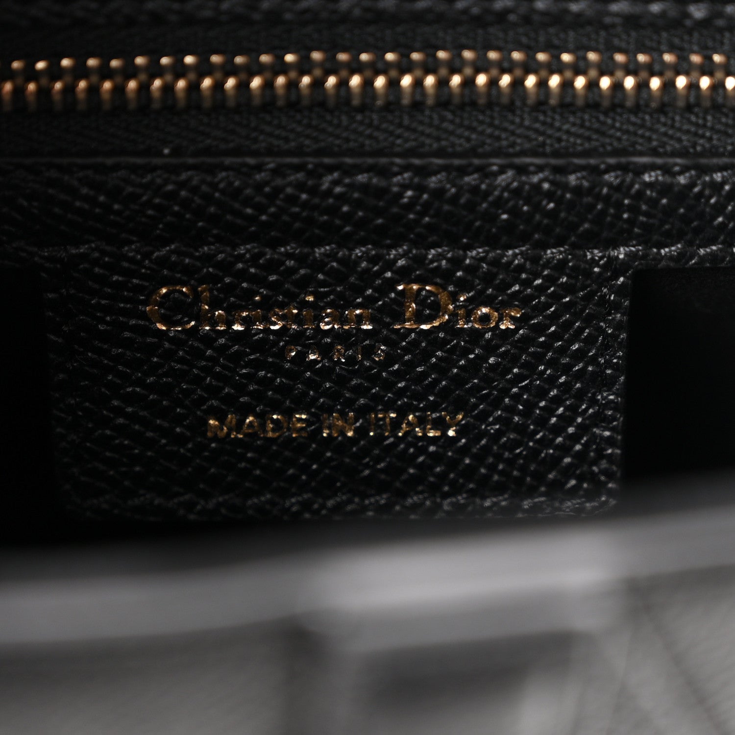 Christian Dior Grained Calfskin Saddle Bag With Strap Black 5 of 9