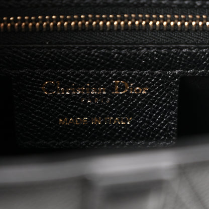 Christian Dior Grained Calfskin Saddle Bag With Strap Black 5 of 9
