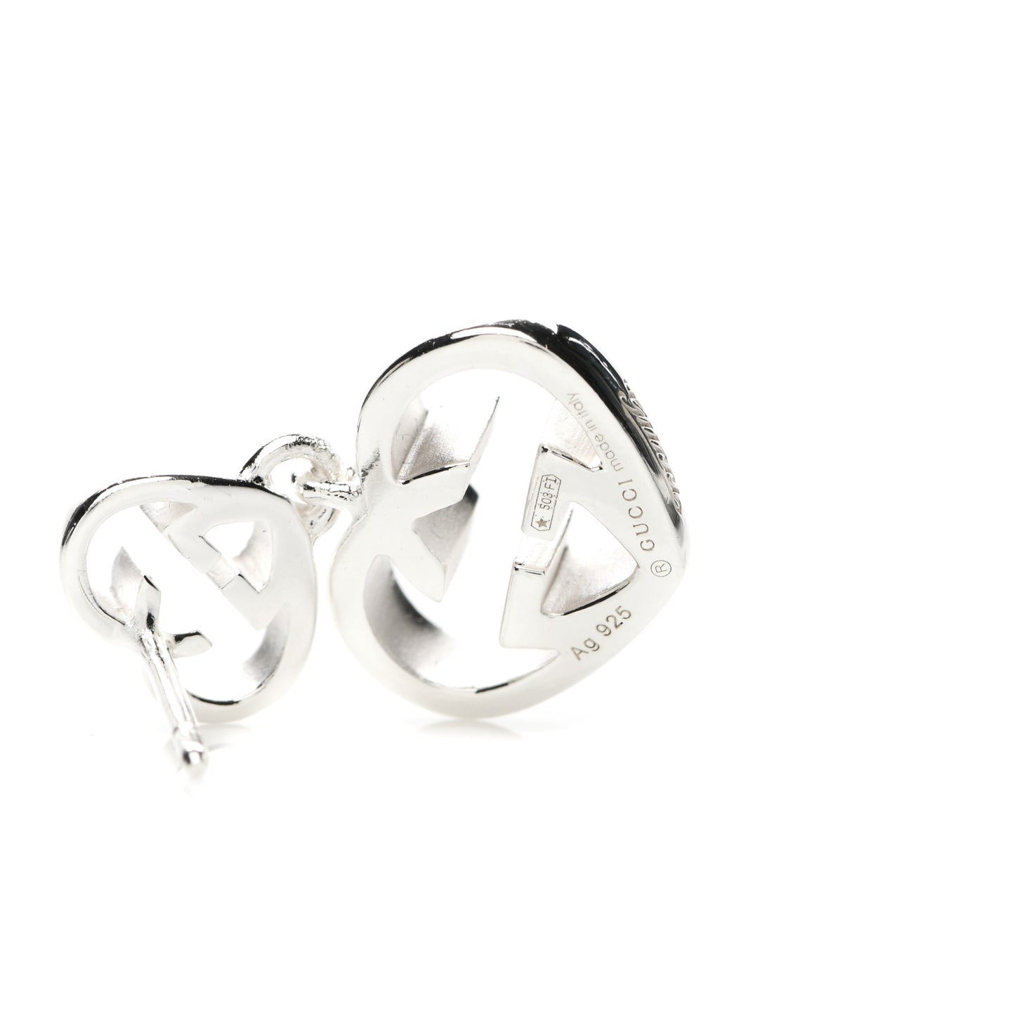 Sterling Silver Britt Double Heart Drop Earrings