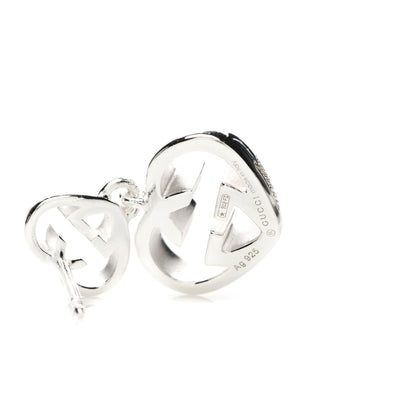 Gucci Sterling Silver Britt Double Heart Drop Earrings 4 of 4