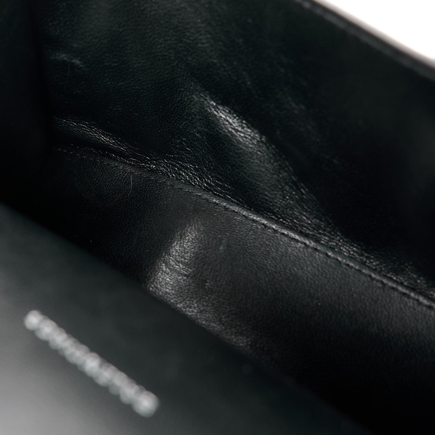Balenciaga Shiny Calfskin Monochrome Crocodile Embossed Hourglass Top Handle Bag XS Black 10 of 10