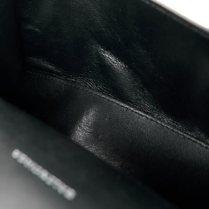 Balenciaga Shiny Calfskin Monochrome Crocodile Embossed Hourglass Top Handle Bag XS Black 10 of 10