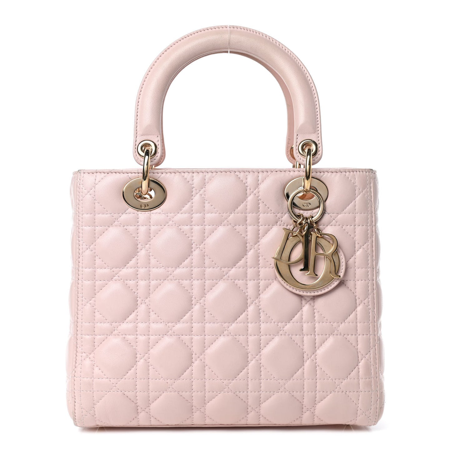 Lambskin Cannage Medium Lady Dior Light Pink