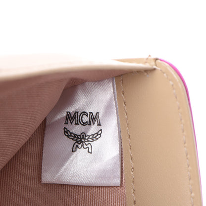 MCM Coated Canvas Zip Around Wallet Electric Pink 9 of 20
