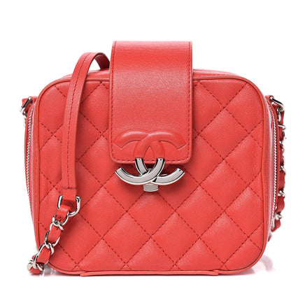 Chanel Lambskin Quilted Mini CC Box Camera Bag Red 1 of 12