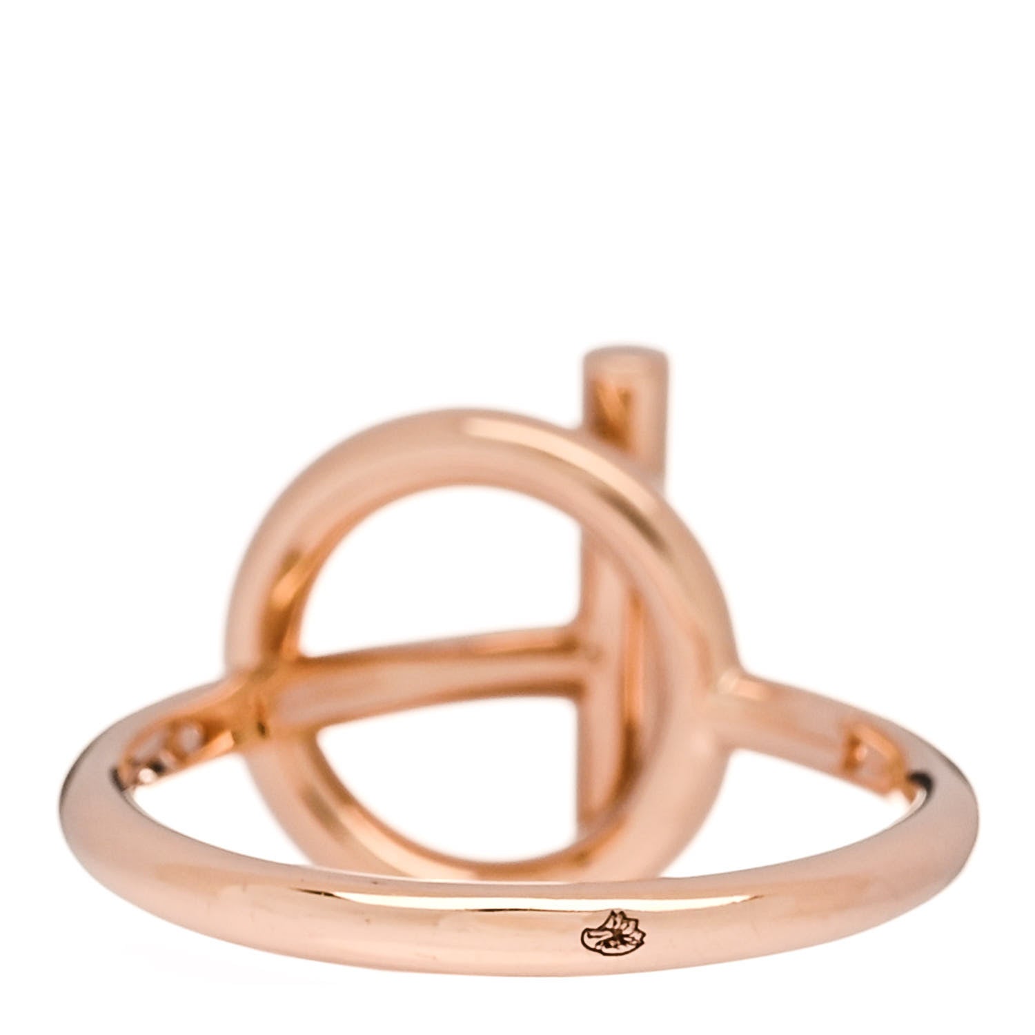 Hermes 18K Rose Gold Diamond PM Echappee Ring 50 5.25 3 of 5