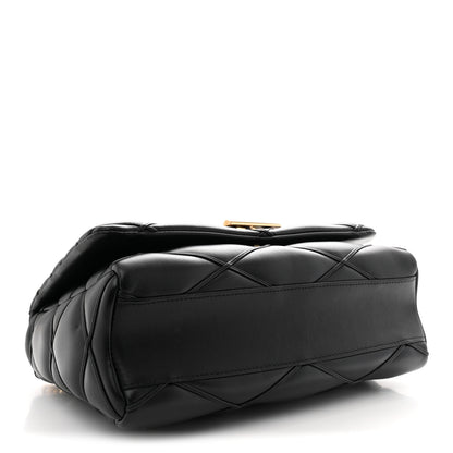 Louis Vuitton Lambskin Malletage Top Handle GO-14 GM Black 5 of 12