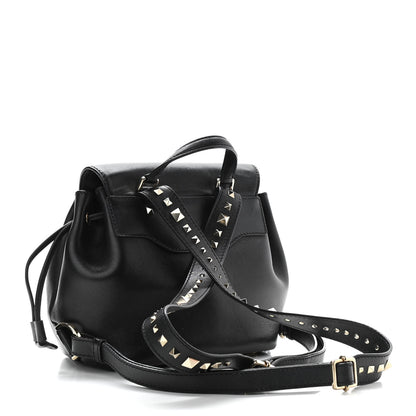 Valentino Garavani Vitello Rockstud Demilune Backpack Black 2 of 17
