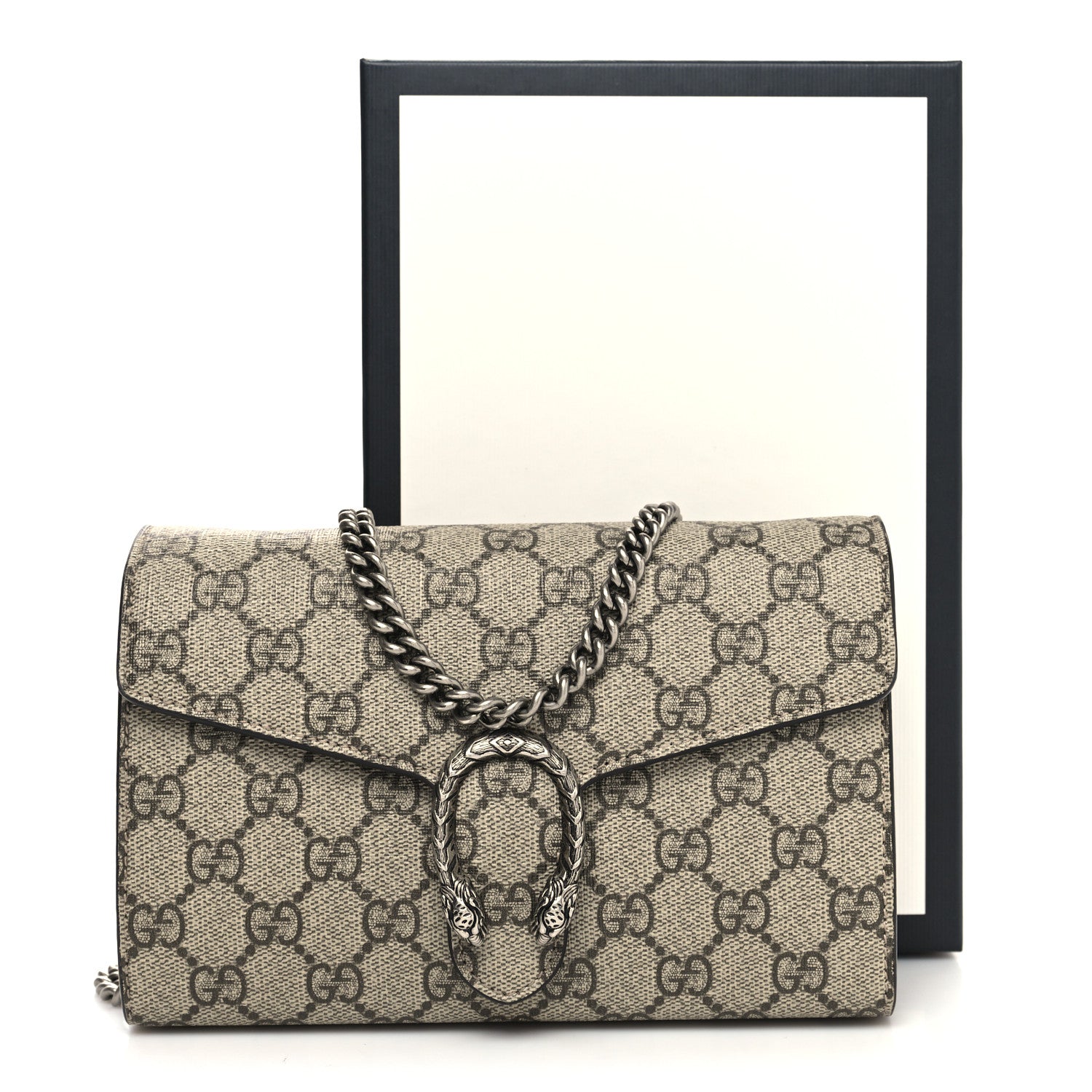 Gucci GG Supreme Monogram Mini Dionysus Chain Wallet Beige Taupe 14 of 14
