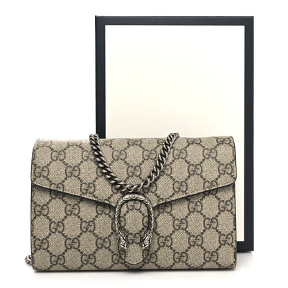 Gucci GG Supreme Monogram Mini Dionysus Chain Wallet Beige Taupe 14 of 14