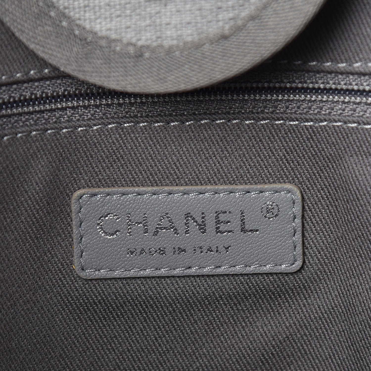 Chanel Canvas Large Deauville Tote Grey 7 of 11