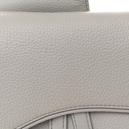 Christian Dior Grained Calfskin Kim Jones Saddle Bag Light Grey 11 of 14