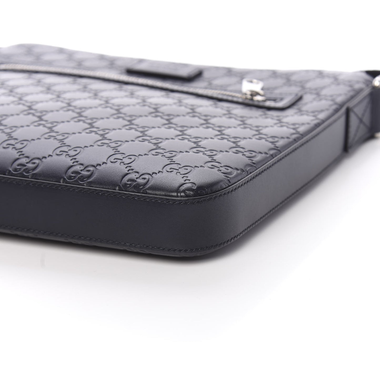 Guccissima Signature Medium Flat Messenger Bag Blue