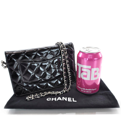 Chanel Patent Wallet On Chain WOC Black 3 of 11