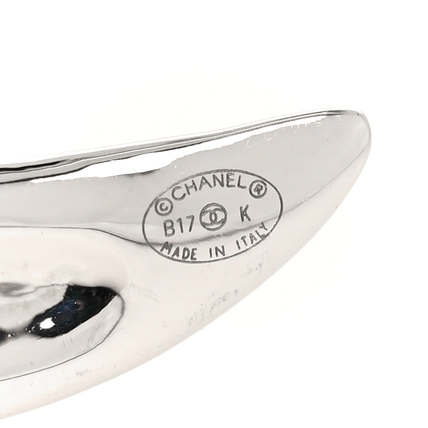 Chanel Baguette Crystal CC Brooch Silver 3 of 3