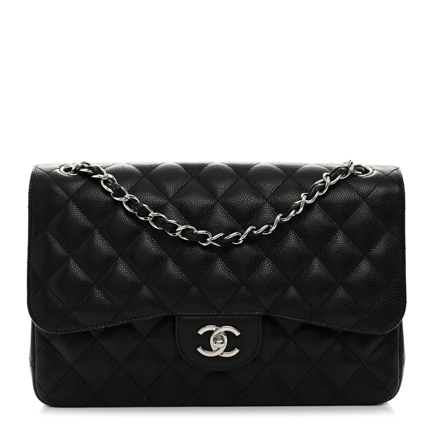 Chanel Caviar Quilted Jumbo Double Flap Black 1 of 10