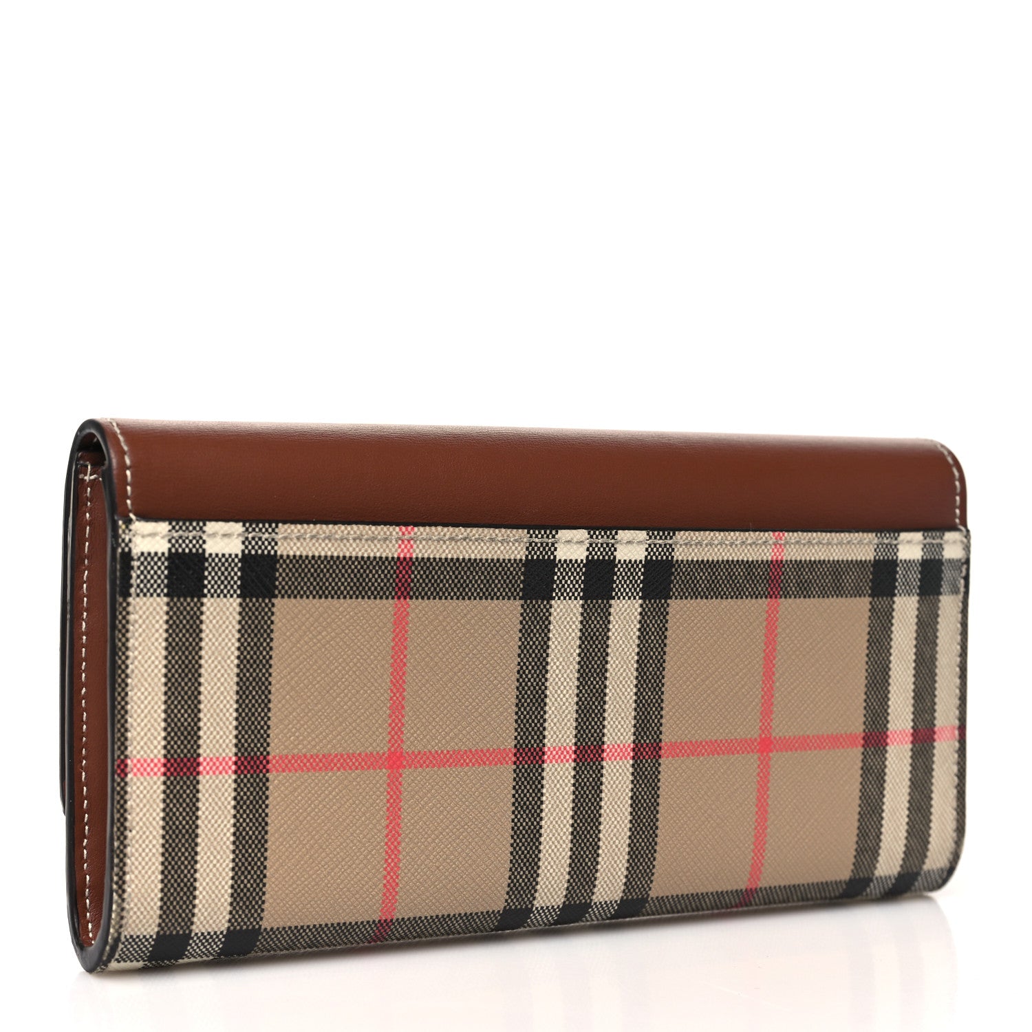 Burberry Vintage Check Grain Calfskin Halton Wallet Tan 3 of 7