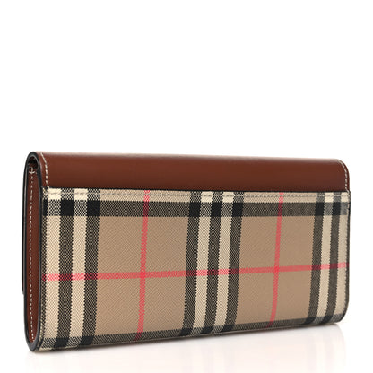 Burberry Vintage Check Grain Calfskin Halton Wallet Tan 3 of 7