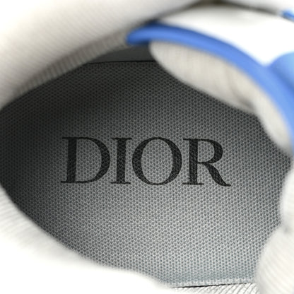 Christian Dior Smooth Calfskin Jacquard Oblique Mens B27 High Top Sneakers 40 Blue White 8 of 10