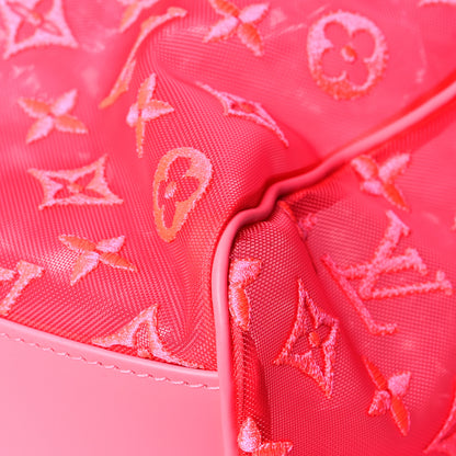 Louis Vuitton Monogram Fluo See Through Keepall Bandouliere 50 Rose 9 of 11