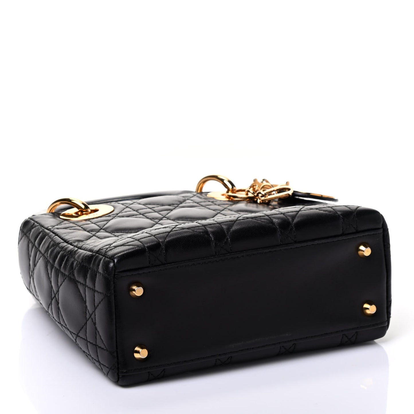 Lambskin Cannage Mini Lady Dior Black