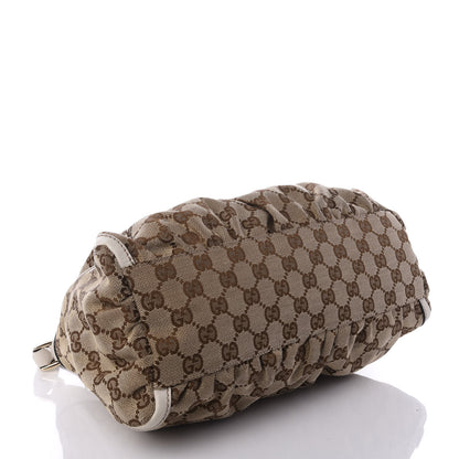 Gucci Monogram Medium D Gold Ring Hobo White 3 of 9