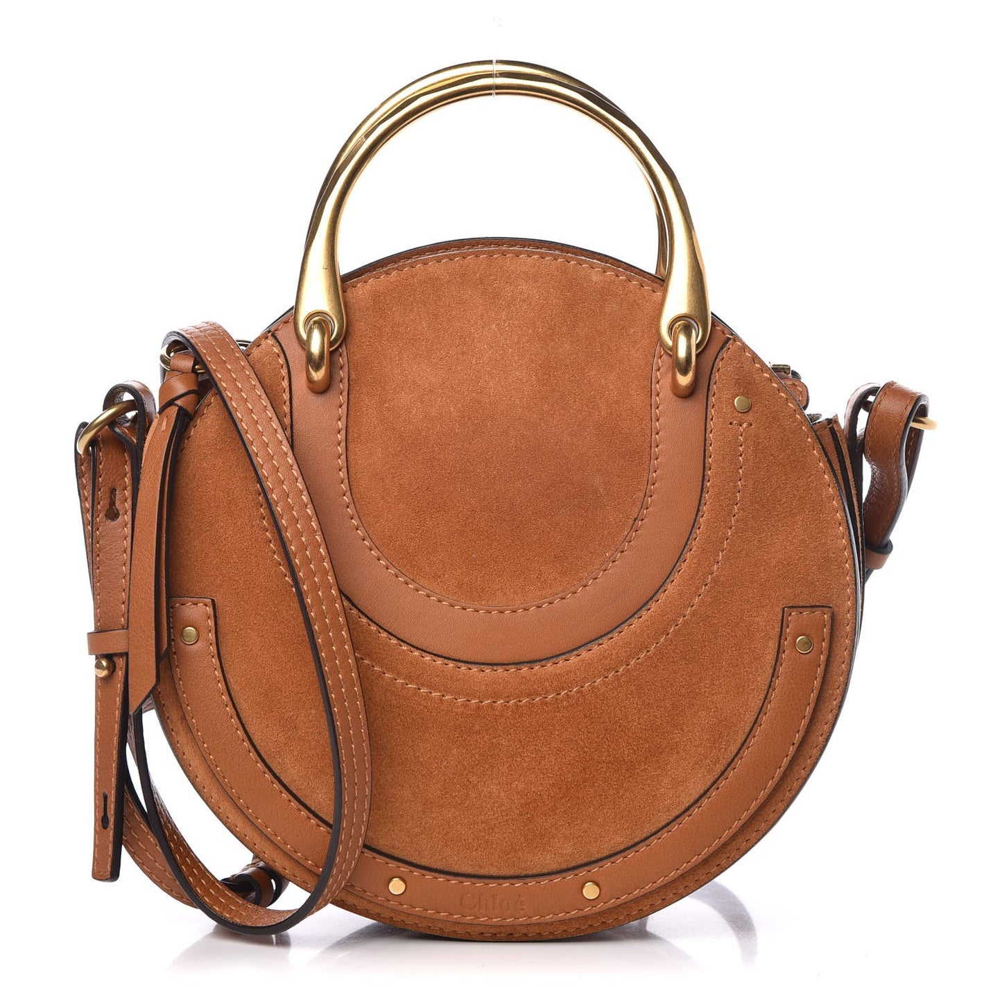 Calfskin Suede Small Pixie Bag Caramel