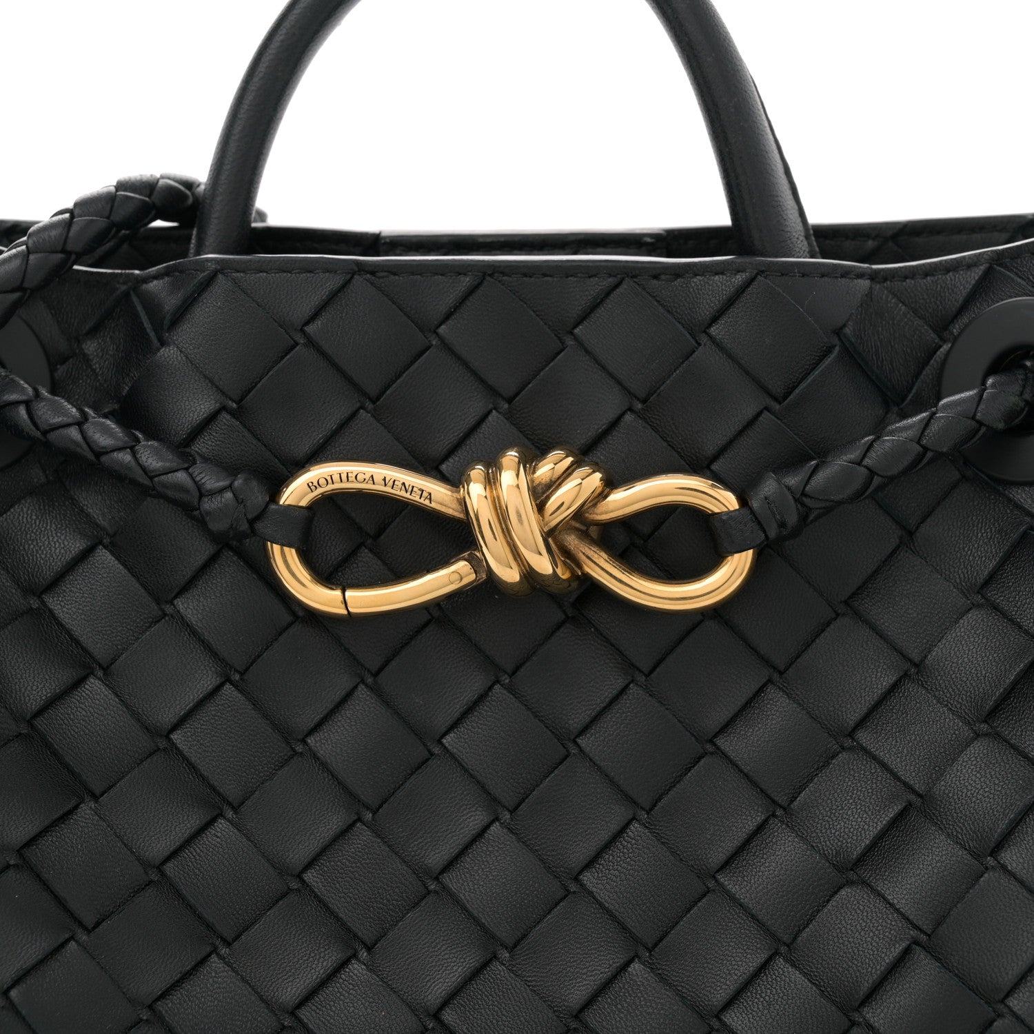 Bottega Veneta Nappa Intrecciato Small Andiamo Shoulder Bag Black 7 of 10