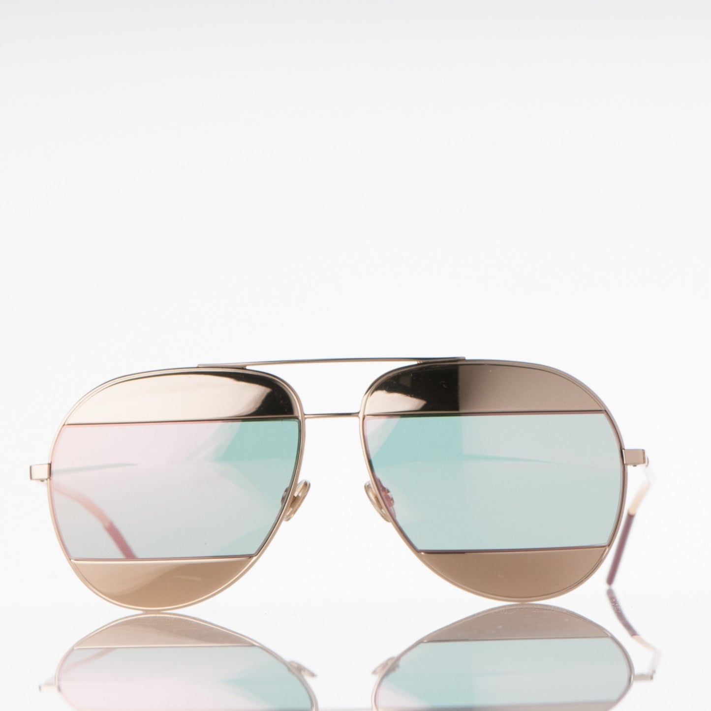 Split 1 Aviator Sunglasses Rose Gold