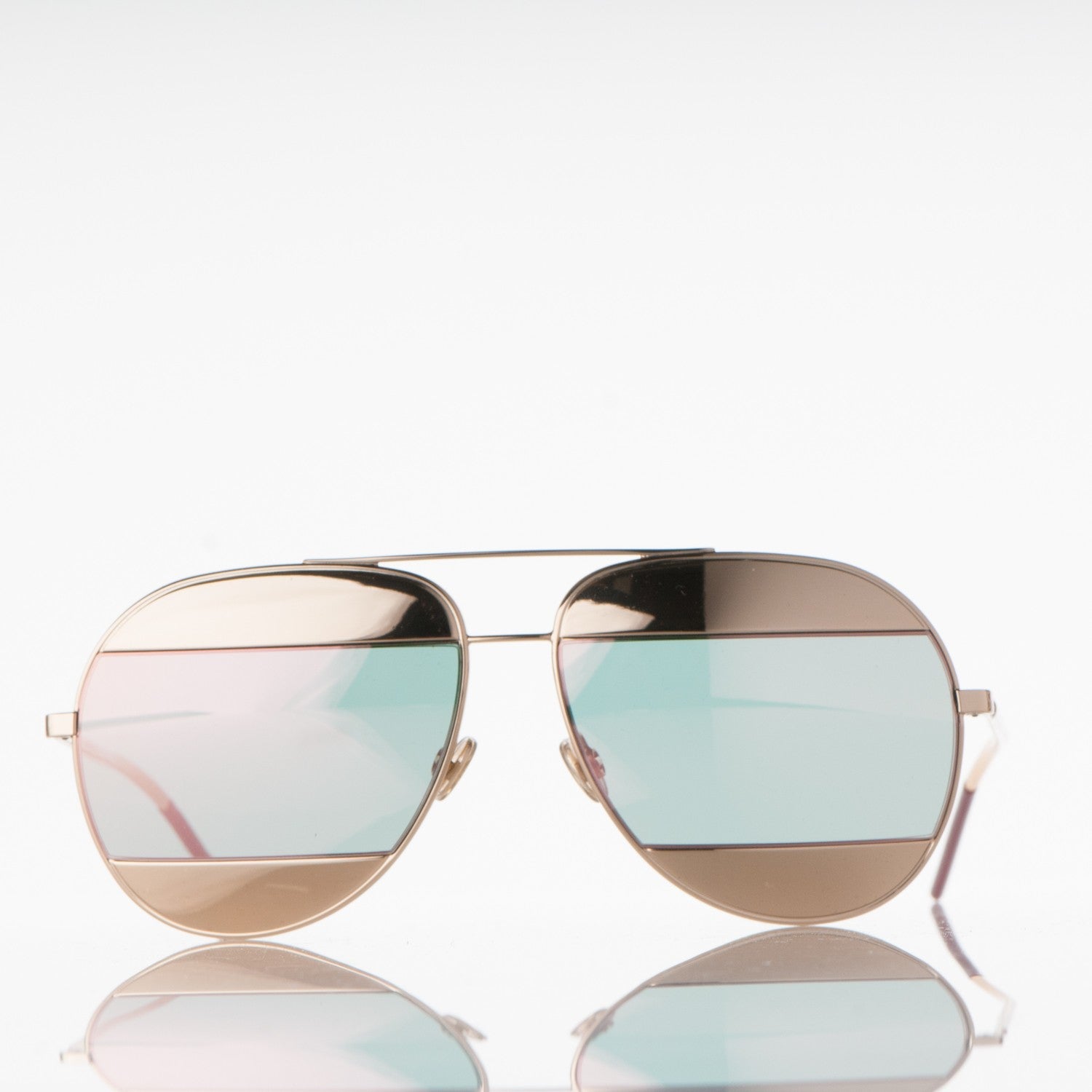 Christian Dior Split 1 Aviator Sunglasses Rose Gold 2 of 10