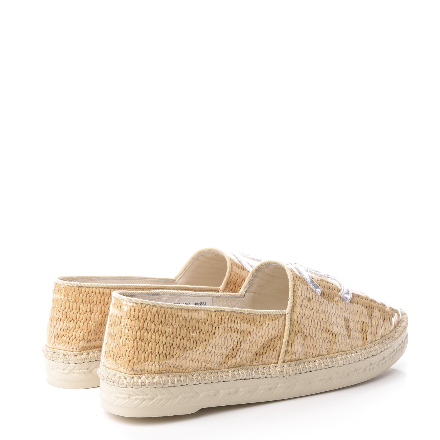 Chanel PVC Raffia CC Espadrilles 41 Beige 4 of 11