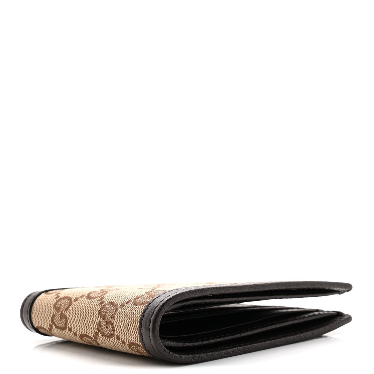 Mens Monogram Bi-Fold Wallet Dark Brown