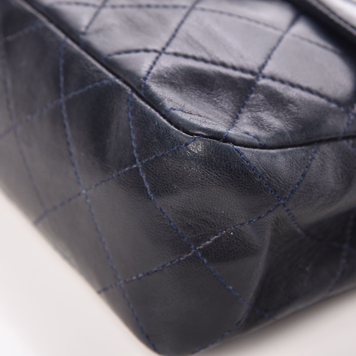 Chanel Lambskin Quilted Mini Square Flap Bag Navy 12 of 12