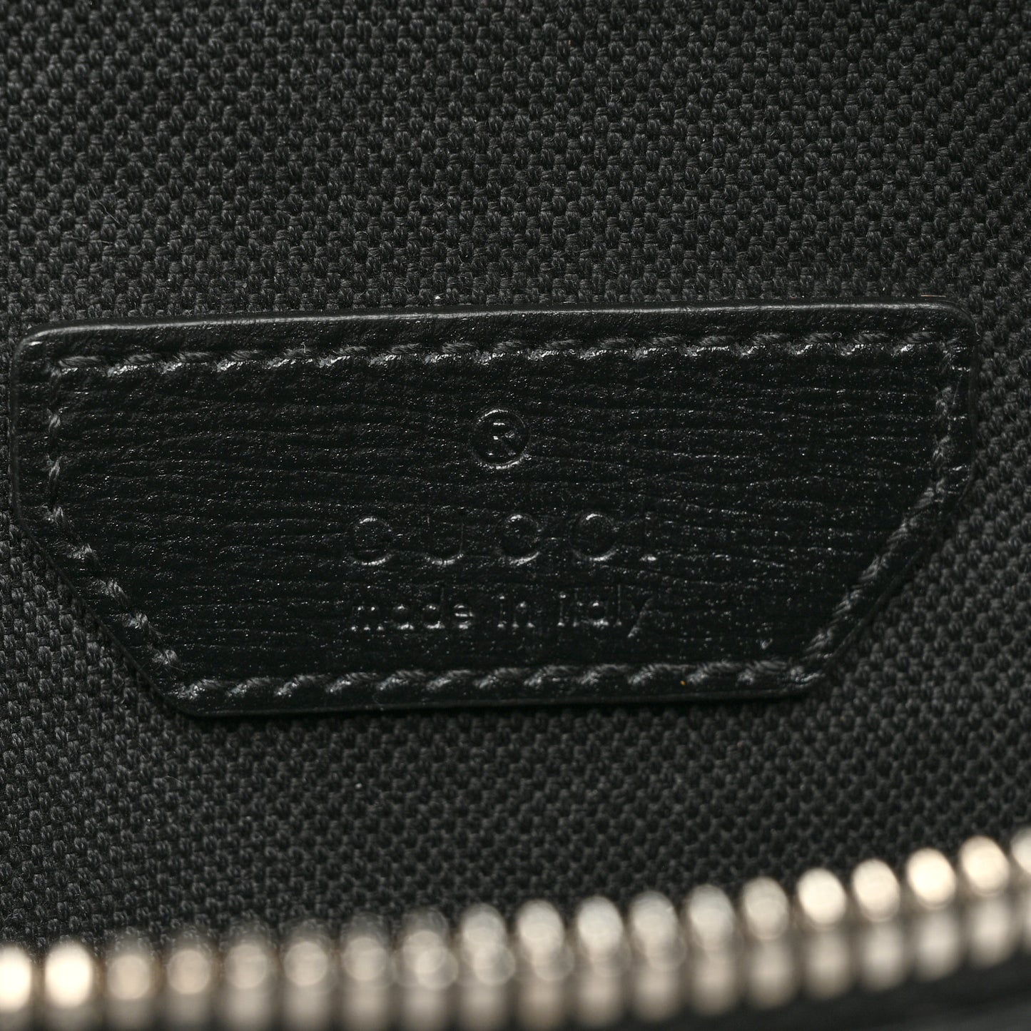 GG Supreme Monogram Textured Calfskin Retro Interlocking G Belt Bag Black