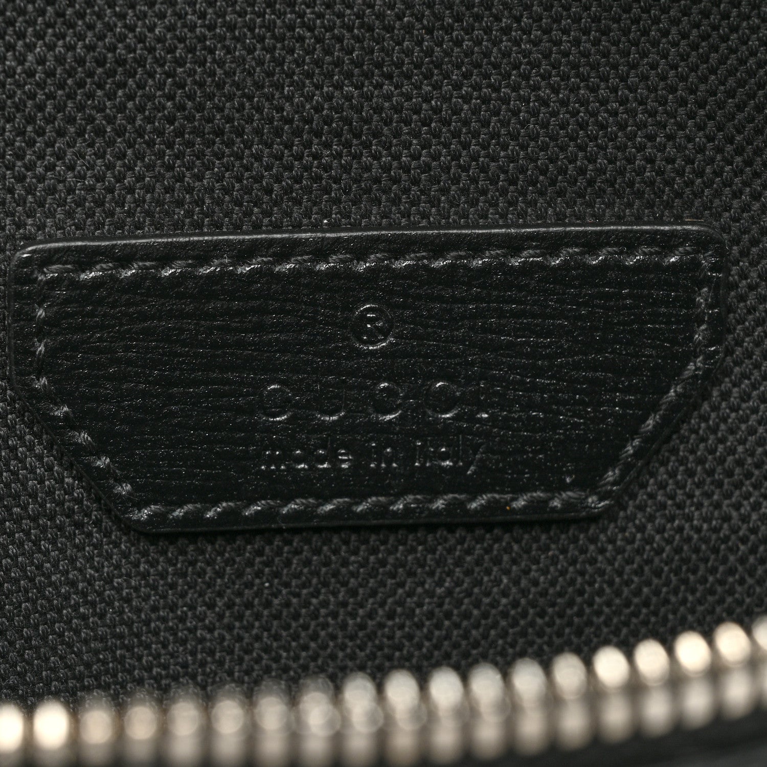 Gucci GG Supreme Monogram Textured Calfskin Retro Interlocking G Belt Bag Black 6 of 11