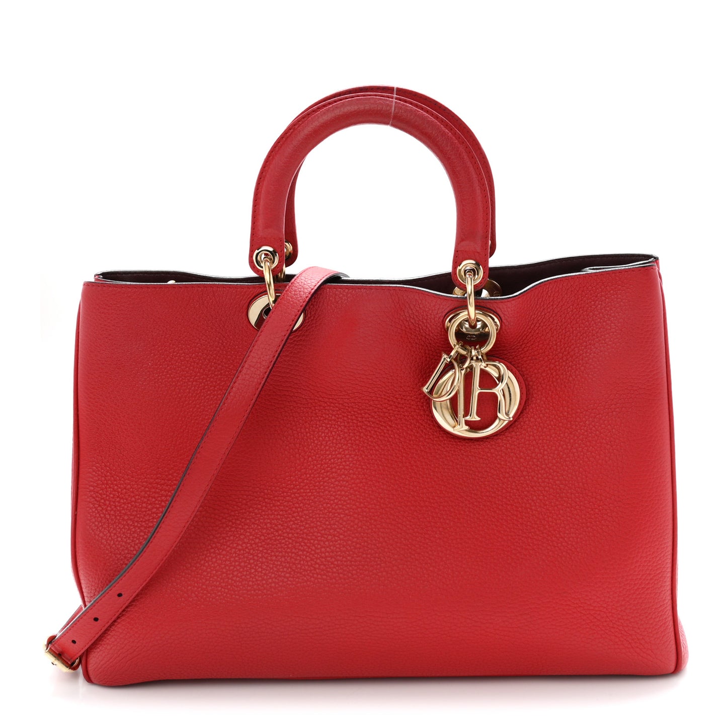 Calfskin Medium Diorissimo Tote Red