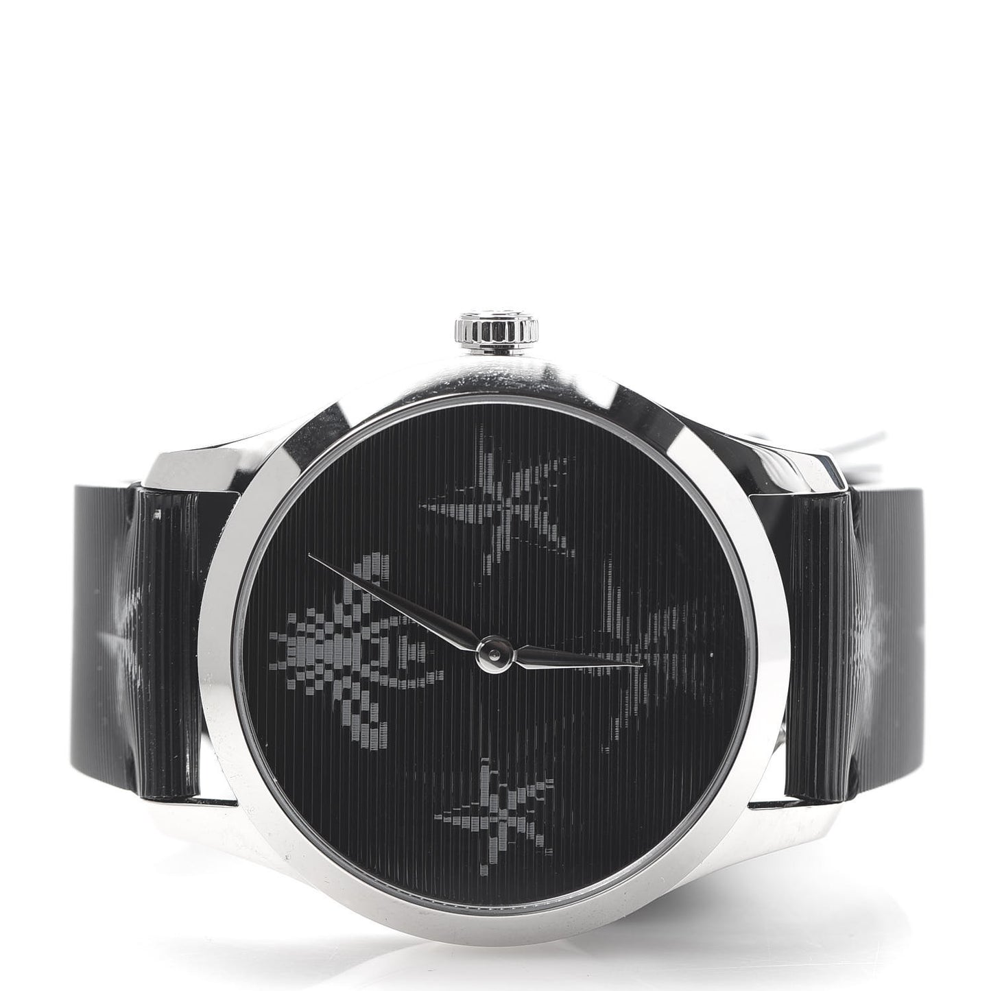 Stainless Steel Calfskin 38mm G-Timeless Bee Star Hologram Quartz Watch Black