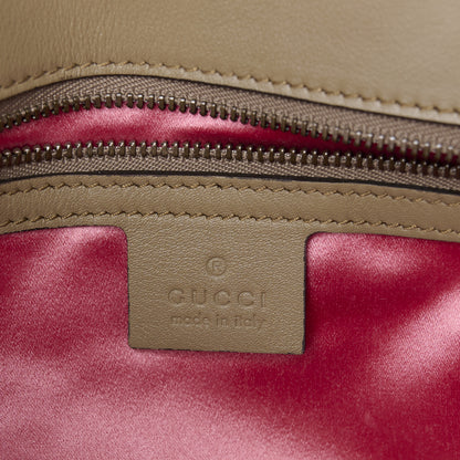 Gucci Velvet Matelasse Small GG Marmont Shoulder Bag Taupe 6 of 10