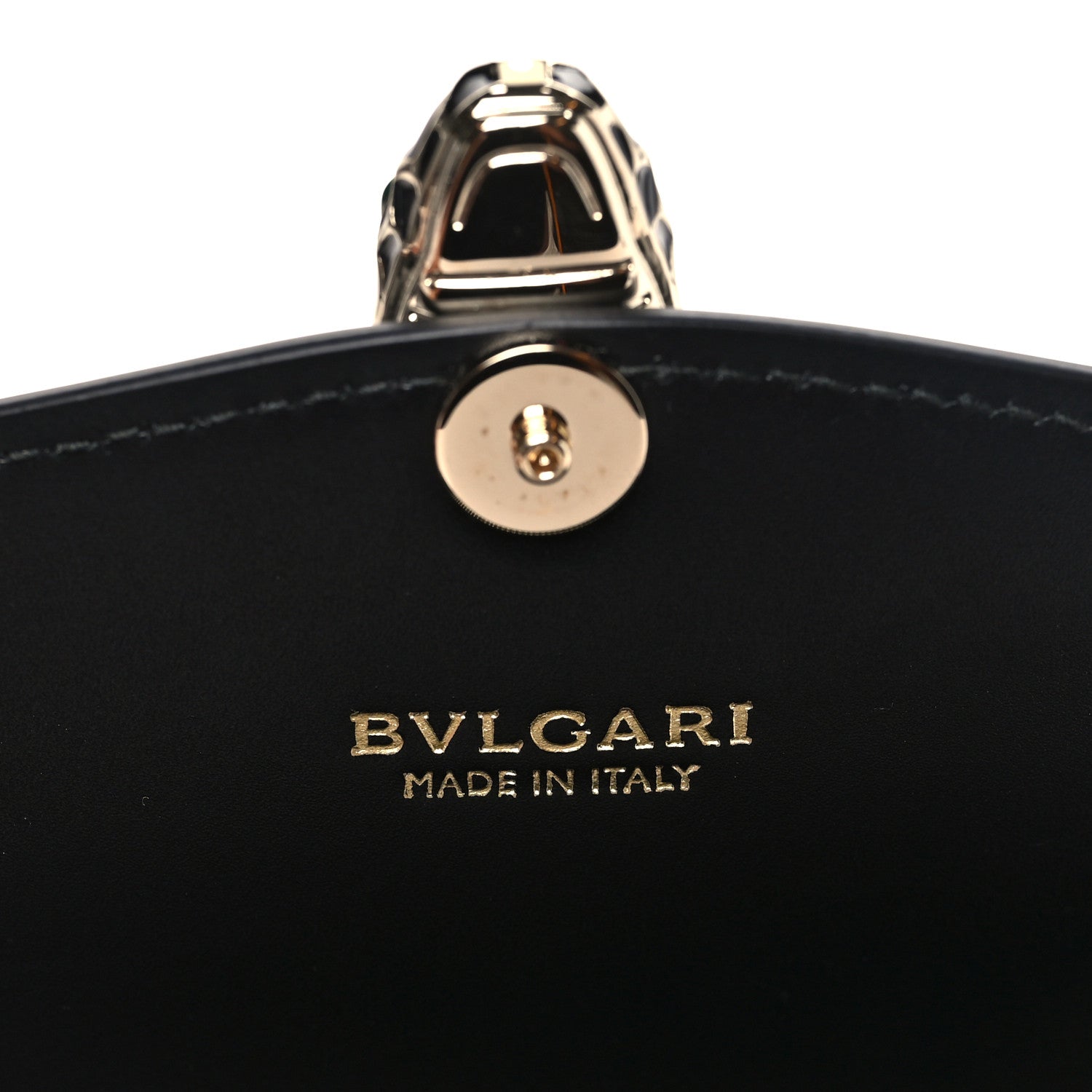 Bulgari Calfskin Serpenti Forever Chain Wallet Black 6 of 11