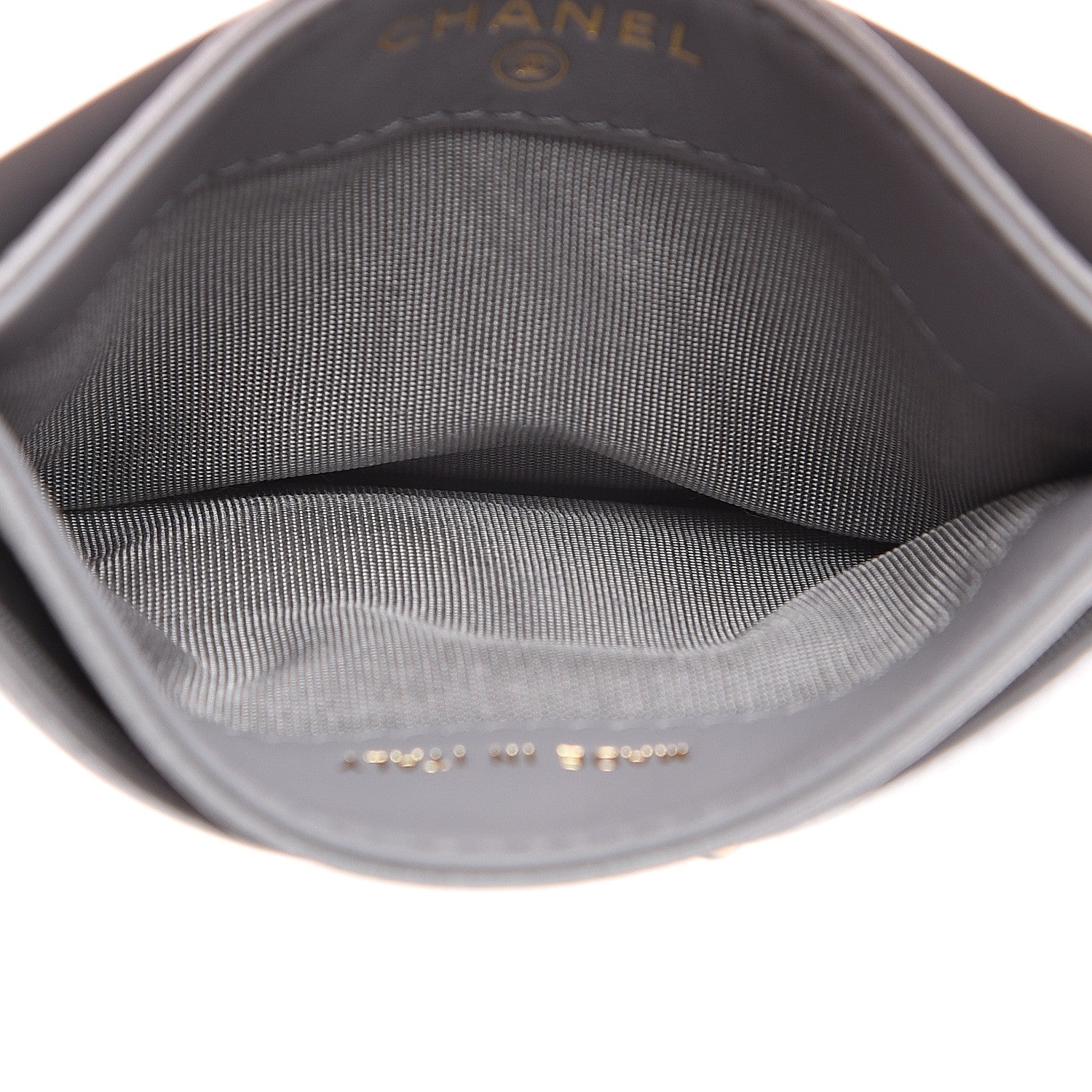 Chanel Shiny Goatskin Quilted 19 Card Holder Grey 4 of 8