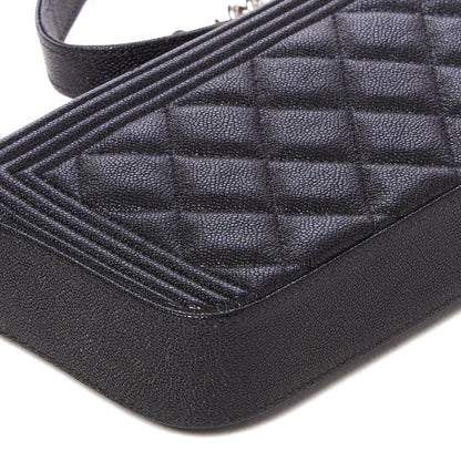 Chanel Caviar Quilted Small Boy Clutch With Chain Black 7 of 10