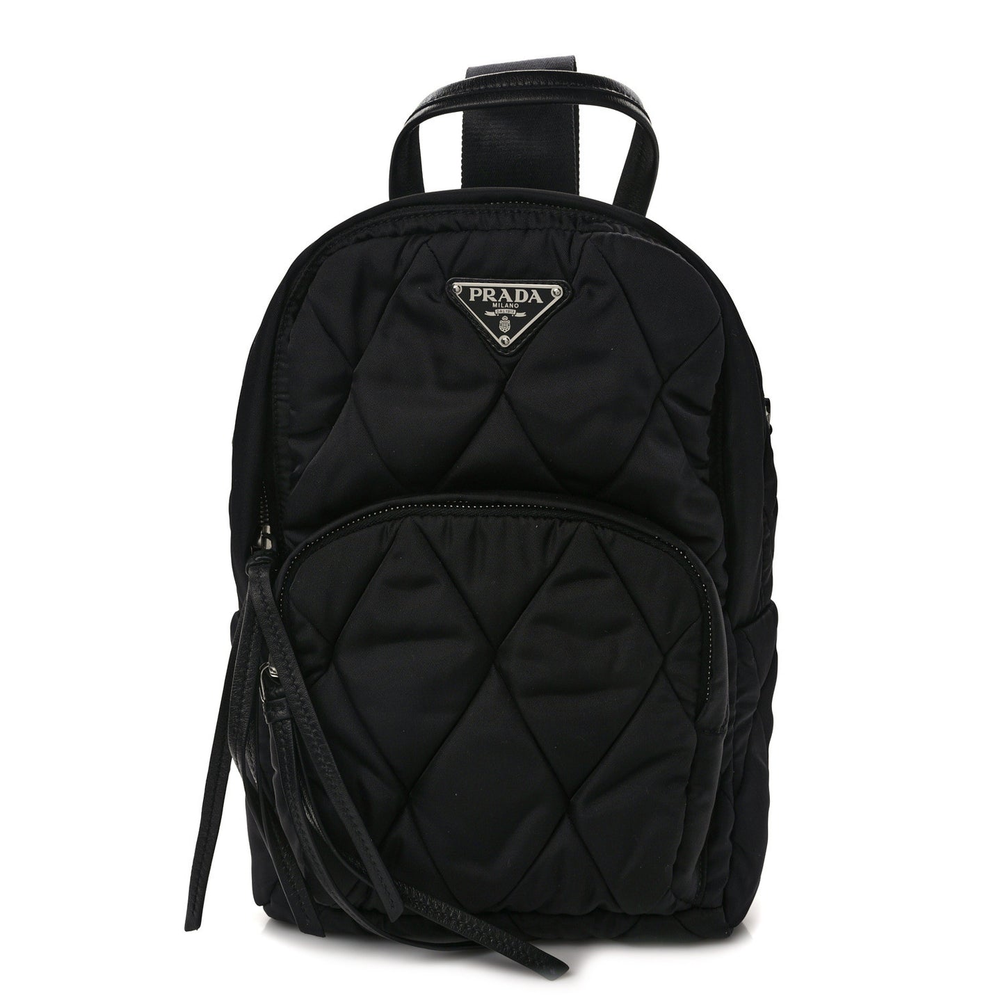 Nylon Tessuto Impuntu Quilted Backpack Black