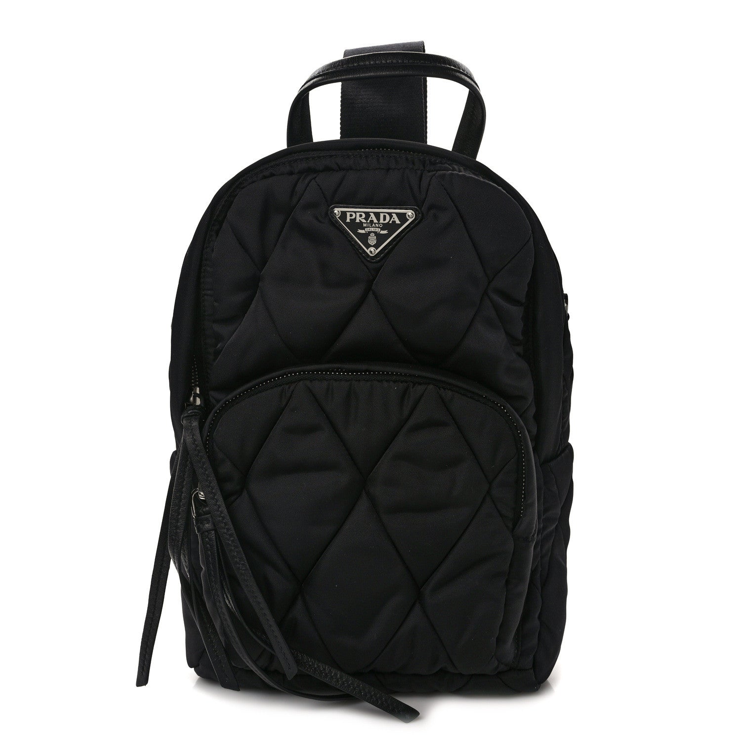 Prada Nylon Tessuto Impuntu Quilted Backpack Black 1 of 9